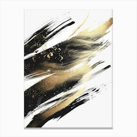 Gold Brush Strokes Canvas Print Canvas Print