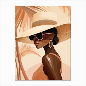 Afro-American Woman In Sunglasses Canvas Print