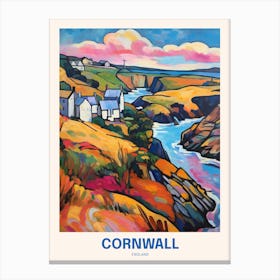 Cornwall England 17 Uk Travel Poster Canvas Print