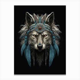 Mexian Wolf Native American 1 Canvas Print