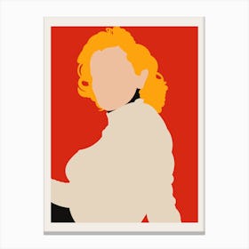 Marilyn Monroe Minimalist Pop Art Portrait Canvas Print