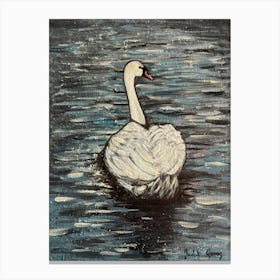 Swan on the Lake Canvas Print