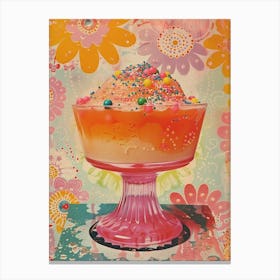 Kitsch Trifle Jelly Retro Collage 1 Canvas Print