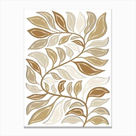 Brown Snake Leaves Canvas Print