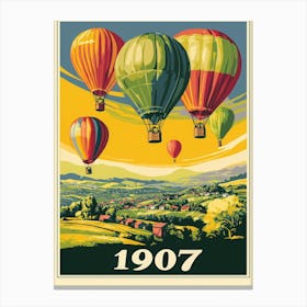 Aihrgdesign A Vintage Travel Poster Of A 1907 Hot Air Balloon 93c43f1f Cda7 4ae8 Bdad 3ffde2abccfb 3 Lienzos