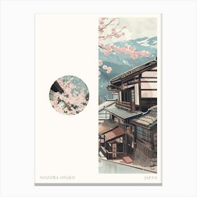 Nozawa Onsen Japan 3 Cut Out Travel Poster Canvas Print