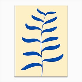 Blue Leaf Canvas Print