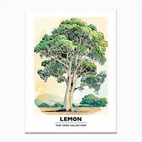 Lemon Tree Storybook Illustration 2 Poster Canvas Print
