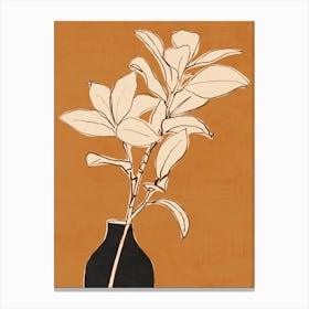 Minimal Abstract Art Vase Plant 10/2 Canvas Print