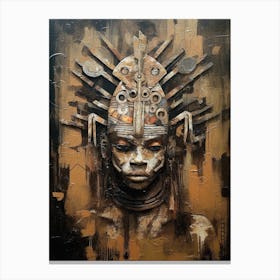 African Head 6 Canvas Print