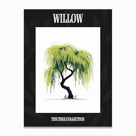Willow Tree Pixel Illustration 4 Poster Canvas Print