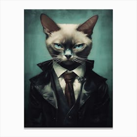 Gangster Cat Tonkinese Canvas Print