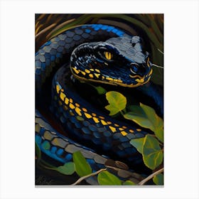 Black Snake Painting Canvas Print