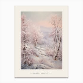 Dreamy Winter National Park Poster  Pribaikalsky National Park Russia 3 Canvas Print