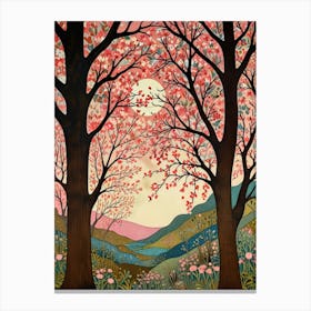 William Morris Two Trees Canvas Print