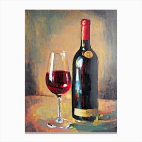 Malbec Oil Painting Cocktail Poster Canvas Print