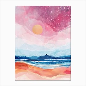 Sunset On The Beach Canvas Art Canvas Print