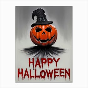 Happy Halloween, Jack O’Lantern 1 Canvas Print