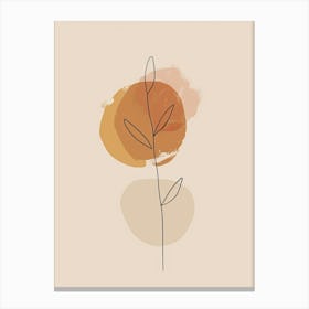 Auckland Botanical Garden Boho Line Art Canvas Print