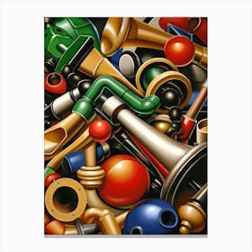 Collection Of Musical Instruments Canvas Print