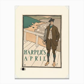 Harper's April , Edward Penfield Canvas Print
