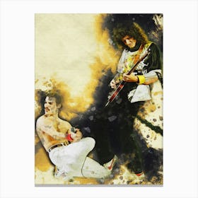 Smudge Freddie Mercury & Brian May Montreal 1981 Canvas Print