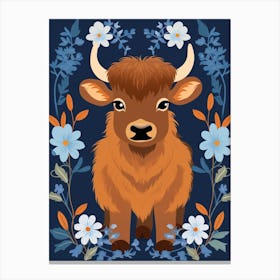 Baby Animal Illustration  Bison 2 Canvas Print