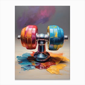 Colorful Dumbbell Canvas Print