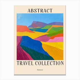 Abstract Travel Collection Poster Armenia 1 Canvas Print