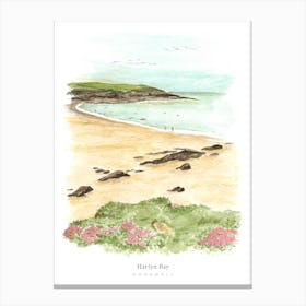 Cornwall Harlyn Bay England Canvas Print