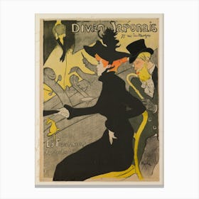 Divan Japonais, Henri de Toulouse-Lautrec Canvas Print