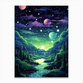 Galaxy Landscape Canvas Print