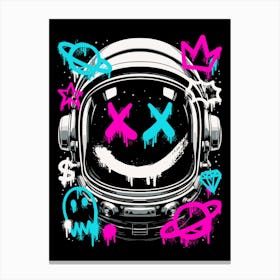 Urban Astronaut Graffiti Canvas Print