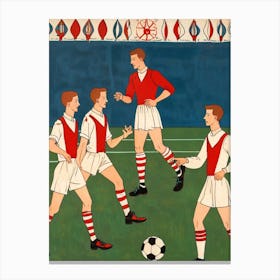 Footballers In Action Canvas Print