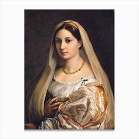 Woman With A Veil, Raphael Canvas Print