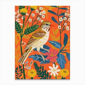 Spring Birds Sparrow 2 Canvas Print