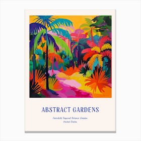Colourful Gardens Fairchild Tropical Botanic Garden Usa 4 Blue Poster Canvas Print