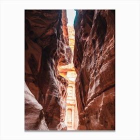 Petra Jordan through the colorfull canyons Canvas Print