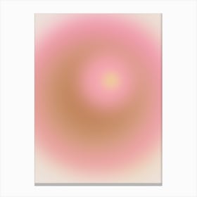 Blush Pink And Brown Gradient Aura Canvas Print