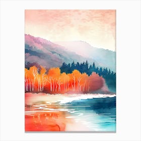 Watercolor Landscape Painting 1 Canvas Print