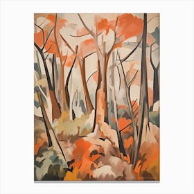 Autumn Fall Forest Pattern Painting 7 Canvas Print