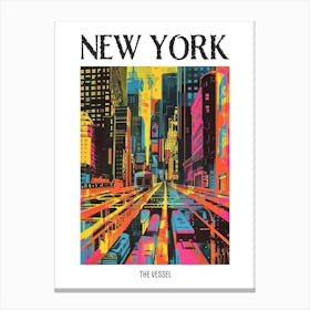 The Vessel New York Colourful Silkscreen Illustration 3 Poster Canvas Print