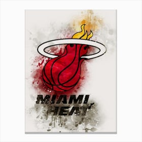 Miami Heat Paint Canvas Print