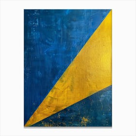 Blue And Yellow Triangle Canvas Print