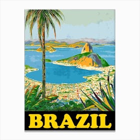 Brazil, Rio De Janeiro, City Bay Canvas Print