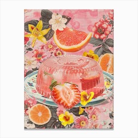 Pink Jelly Retro Collage 2 Canvas Print