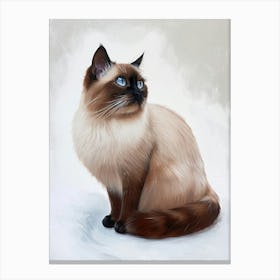 Birman Cat Painting 3 Canvas Print