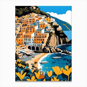 Summer In Positano Painting (153) Canvas Print