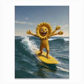 Sun On A Surfboard 1 Canvas Print