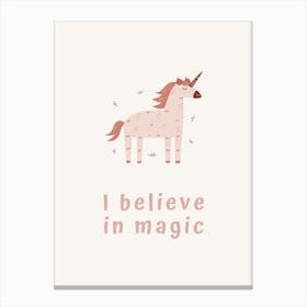 Believe In Magic Kids and Nursery Canvas Print